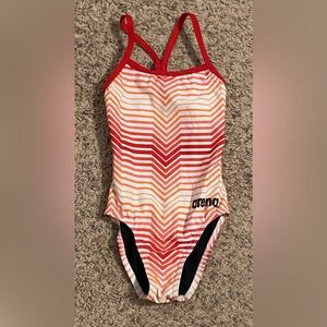 Arena Toddler Girls Multicolor Stripes One Piece Swimsuit, Sz. 4T (20)